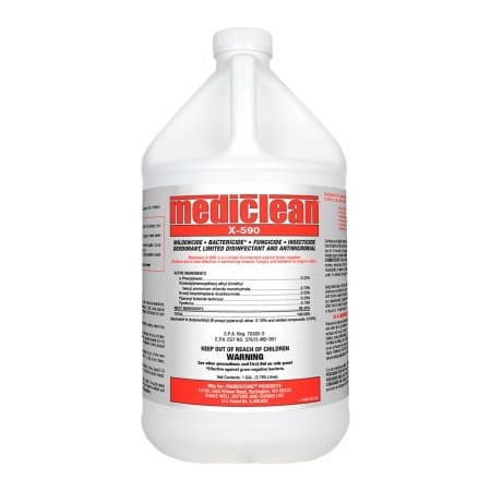 Dri-Eaz Mediclean California X-590 Disinfectant, Insecticide, Deodorant 221572000 - 1 Gallon - Case of 4 118235